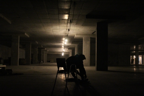 A sillouette of a sitting man, Taken in Calgary, AB